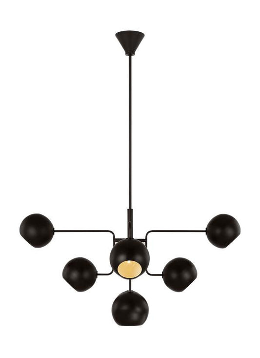 Visual Comfort Studio Christiane Lemieux Chaumont Medium Chandelier in Aged Iron LXC1018AI