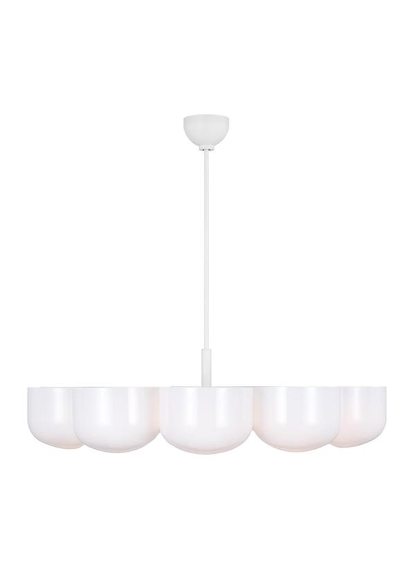 Visual Comfort Studio Christiane Lemieux Cheverny Large Chandelier in Matte White LXC11210MWT