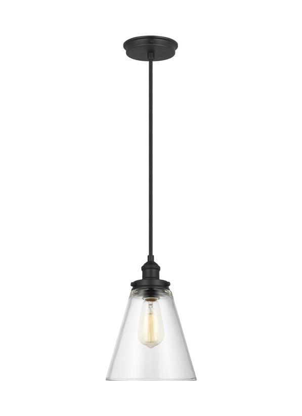 Visual Comfort Studio Sean Lavin Baskin Cone Pendant in Midnight Black P1347MBK