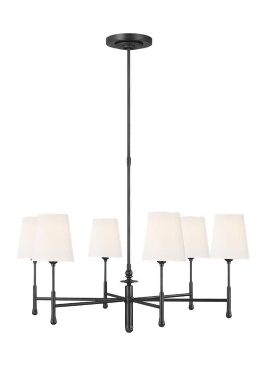 Visual Comfort Studio Thomas O'Brien Capri Medium Chandelier in Aged Iron TC1016AI