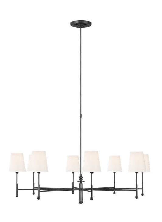 Visual Comfort Studio Thomas O'Brien Capri Large Chandelier in Aged Iron TC1028AI