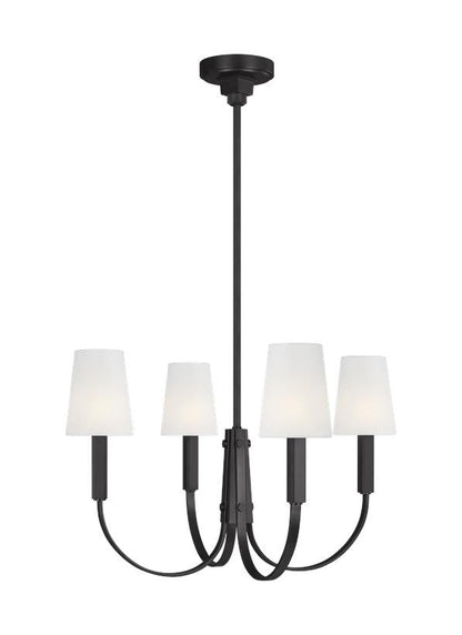 Visual Comfort Studio Thomas O'Brien Logan Medium Chandelier in Aged Iron TC1084AI