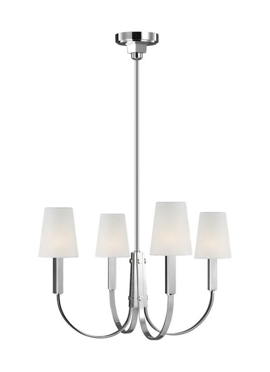 Visual Comfort Studio Thomas O'Brien Logan Medium Chandelier in Polished Nickel TC1084PN