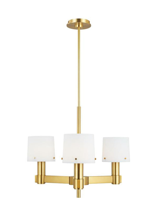 Visual Comfort Studio Thomas O'Brien Palma Small Chandelier in Burnished Brass TC1123BBS