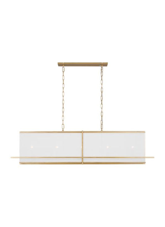 Visual Comfort Studio Thom Filicia Dresden Large Linear Chandelier in Coastal Gild TFC1025CGD