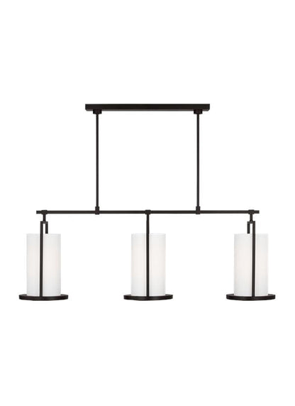 Visual Comfort Studio Thom Filicia Sherwood Large Linear Chandelier in Aged Iron TFC1053AI