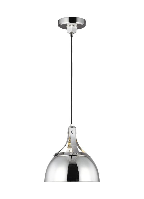 Visual Comfort Studio Thomas O'Brien Logan Small Pendant in Polished Nickel TP1051PN