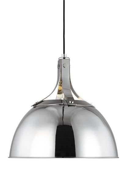 Visual Comfort Studio Thomas O'Brien Logan Medium Pendant in Polished Nickel TP1061PN