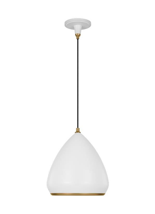 Visual Comfort Studio Thomas O'Brien Clasica Medium Pendant in Matte White TP1121MWTBBS