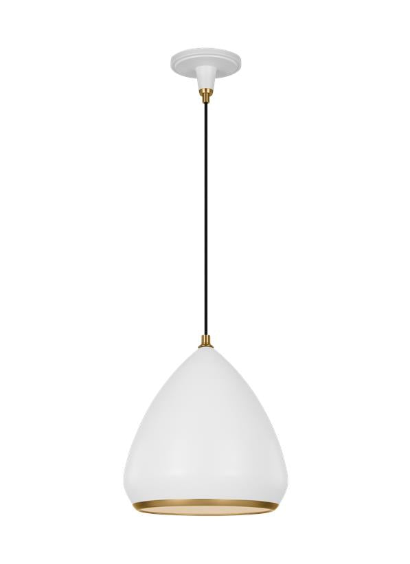 Visual Comfort Studio Thomas O'Brien Clasica Medium Pendant in Matte White TP1121MWTBBS