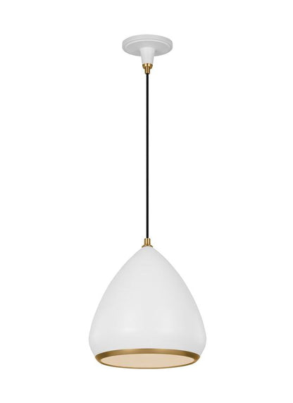 Visual Comfort Studio Thomas O'Brien Clasica Medium Pendant in Matte White TP1121MWTBBS