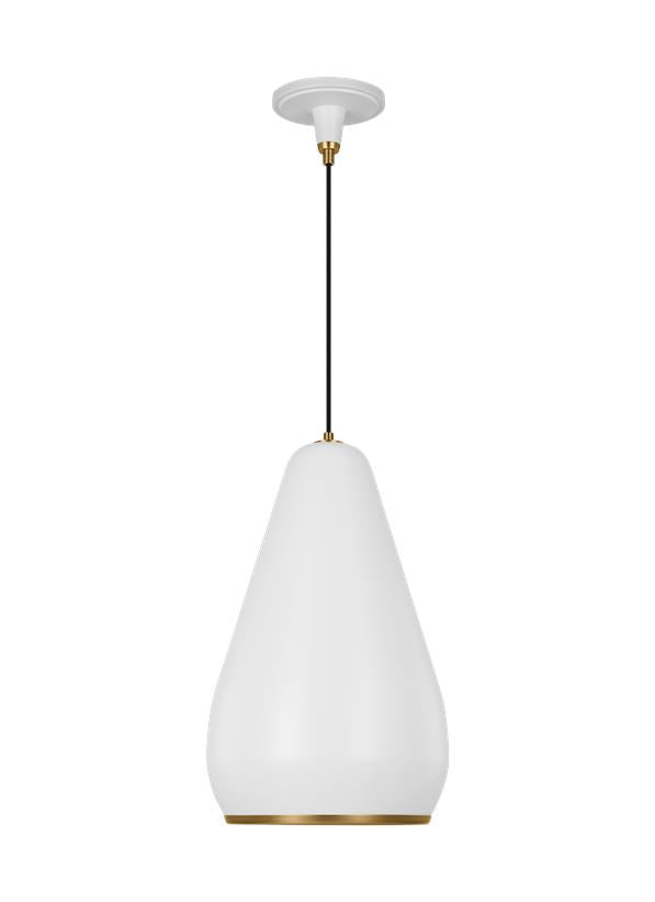 Visual Comfort Studio Thomas O'Brien Clasica Small Pendant in Matte White TP1141MWTBBS