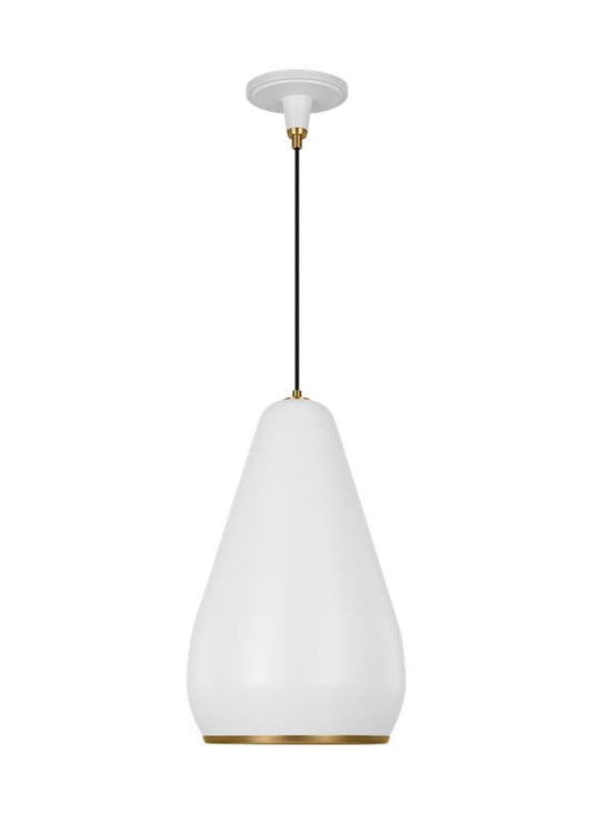 Visual Comfort Studio Thomas O'Brien Clasica Small Pendant in Matte White TP1141MWTBBS