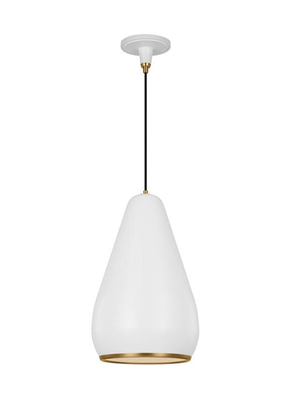 Visual Comfort Studio Thomas O'Brien Clasica Small Pendant in Matte White TP1141MWTBBS