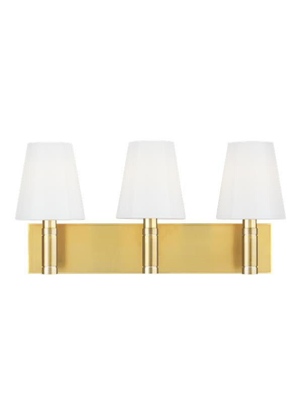 Visual Comfort Studio Thomas O'Brien Beckham Classic 3 - Light Vanity in Burnished Brass TV1033BBS