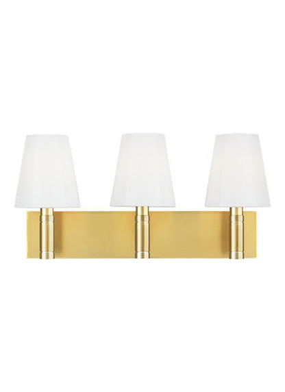 Visual Comfort Studio Thomas O'Brien Beckham Classic 3 - Light Vanity in Burnished Brass TV1033BBS