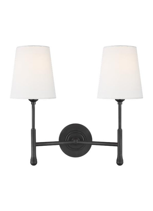 Visual Comfort Studio Thomas O'Brien Capri Double Sconce in Aged Iron TW1012AI