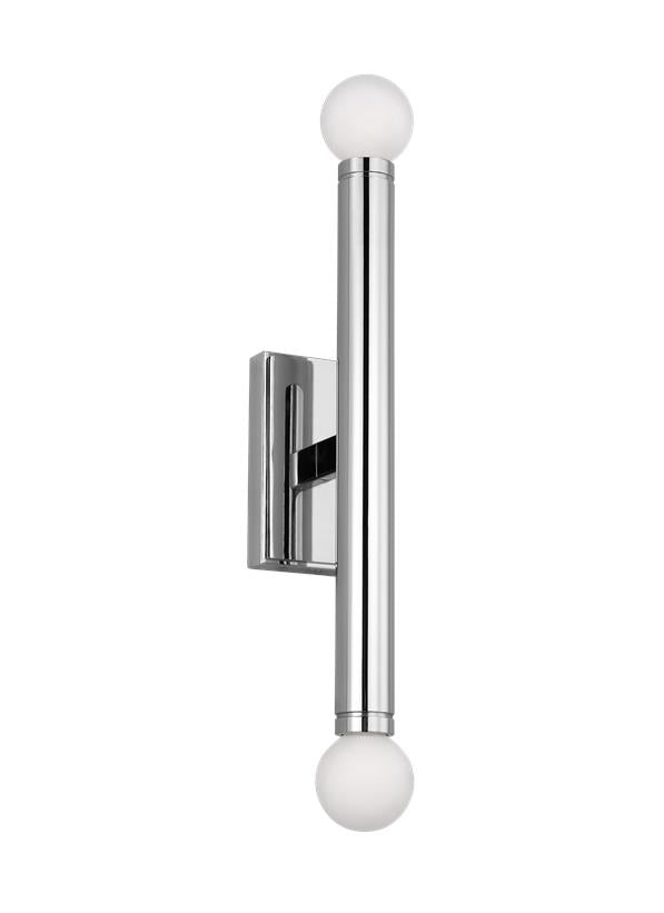 Visual Comfort Studio Thomas O'Brien Beckham Modern Medium Single Sconce in Polished Nickel TW1122PN