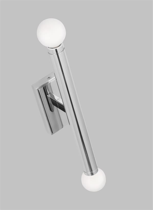 Visual Comfort Studio Thomas O'Brien Beckham Modern Medium Single Sconce in Polished Nickel TW1122PN