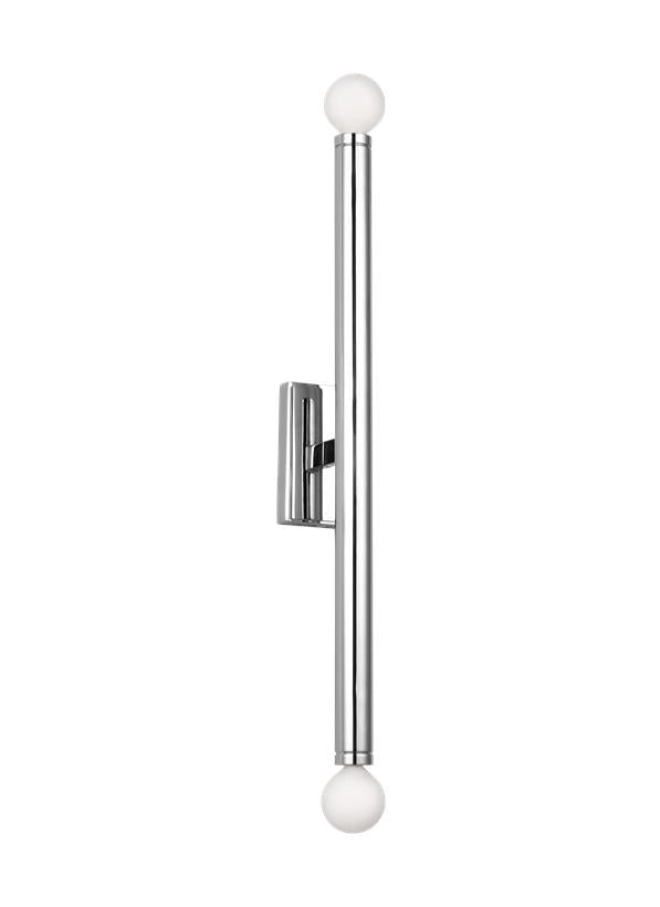 Visual Comfort Studio Thomas O'Brien Beckham Modern Large Single Sconce in Polished Nickel TW1132PN