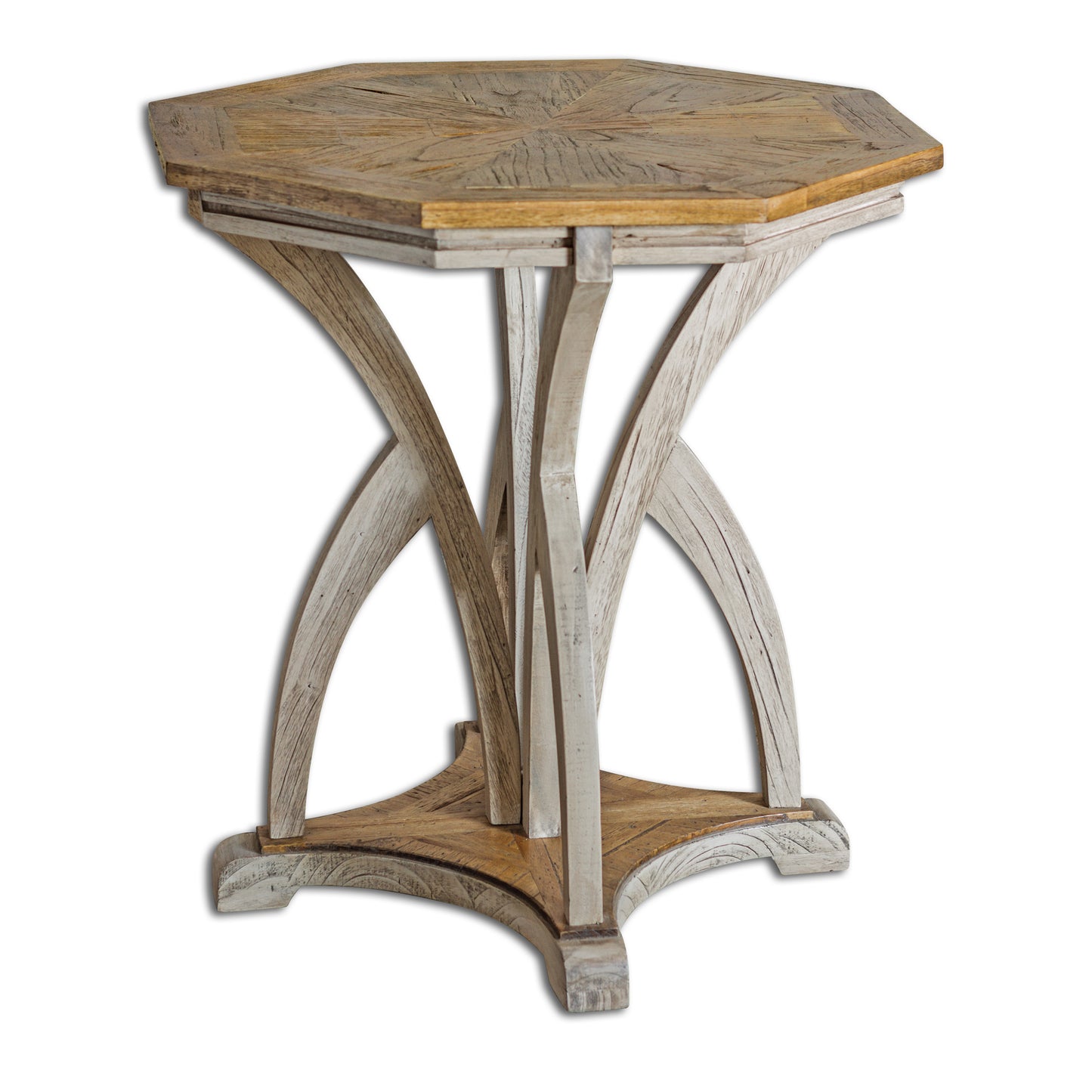 Uttermost Ranen Aged White Side Table 25623