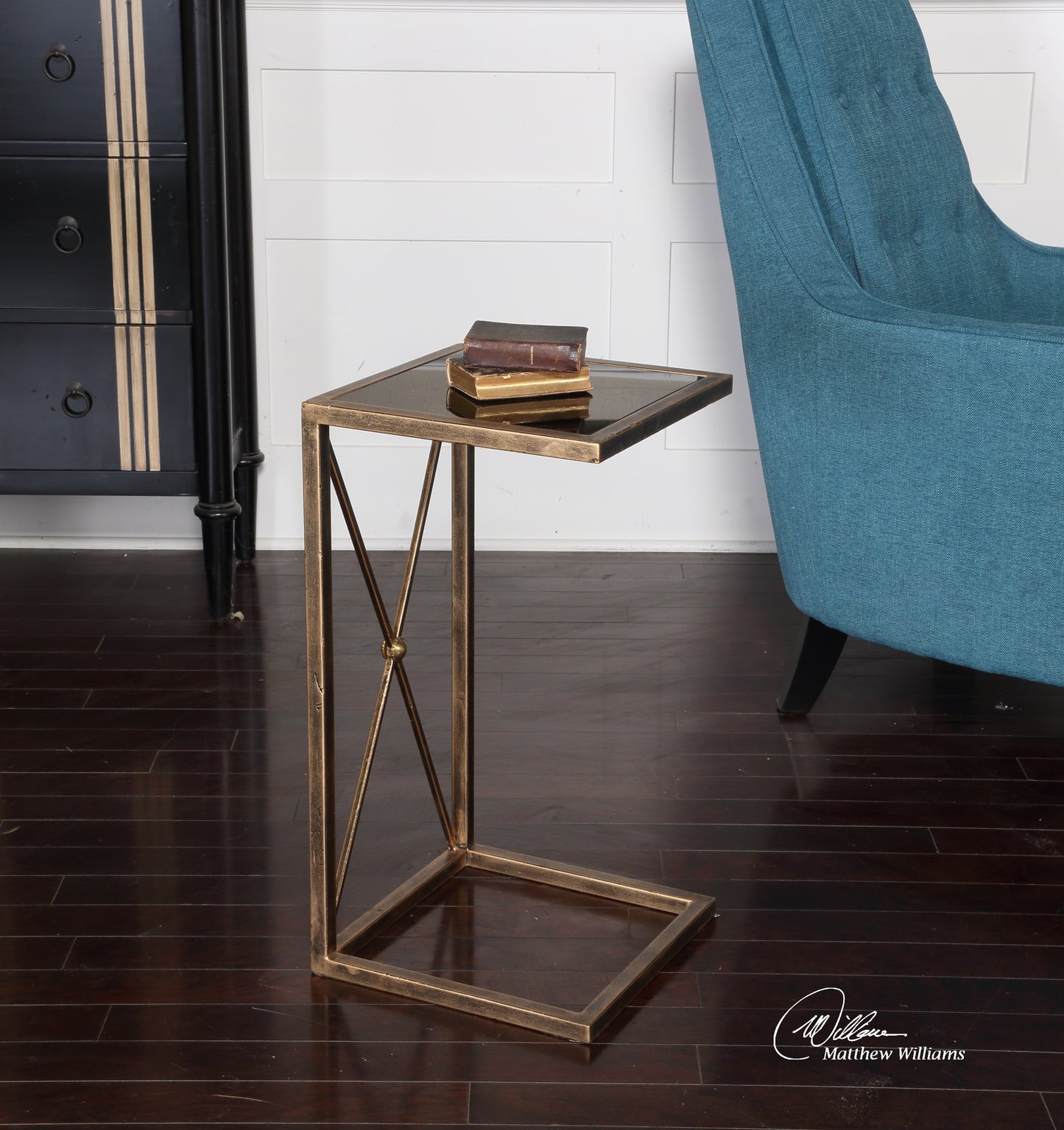 Uttermost Zafina Gold Accent Table 25014