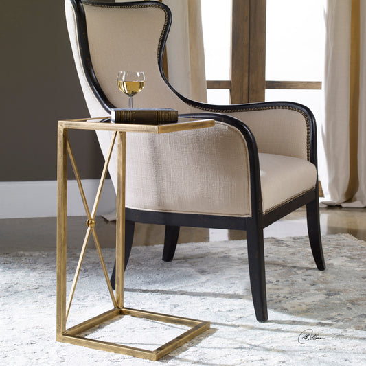 Uttermost Zafina Gold Accent Table 25014