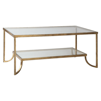 Uttermost Katina Gold Leaf Coffee Table 24540