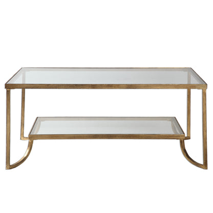 Uttermost Katina Gold Leaf Coffee Table 24540