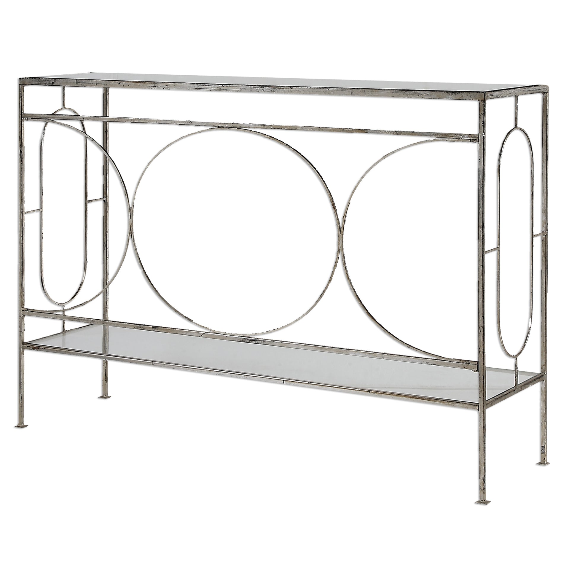 Uttermost Luano Silver Console Table 24541