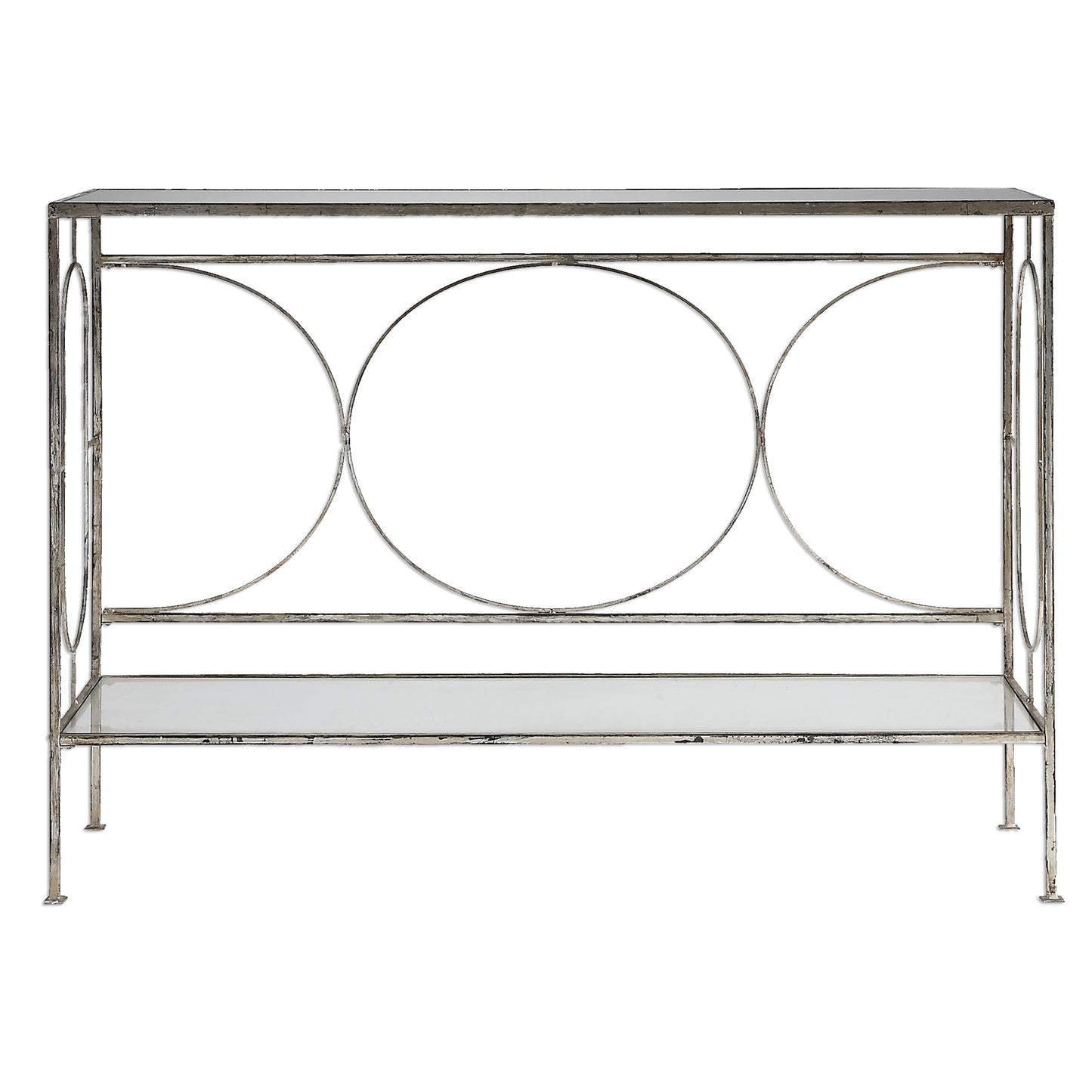 Uttermost Luano Silver Console Table 24541