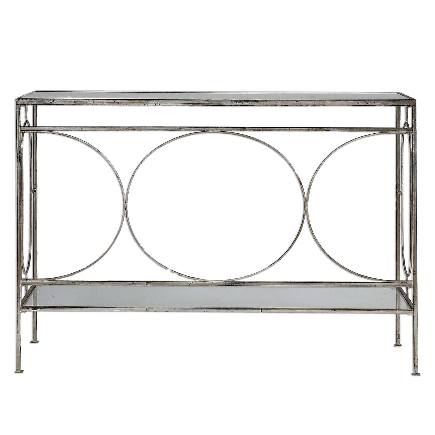 Uttermost Luano Silver Console Table 24541