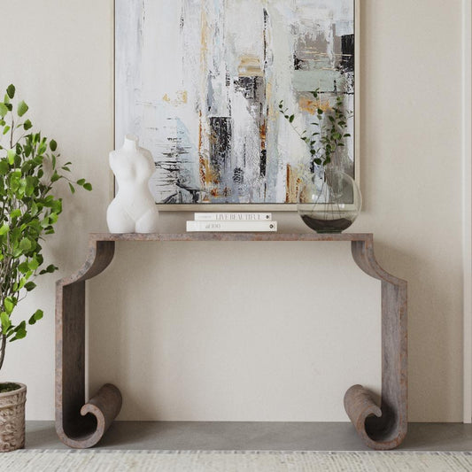 Uttermost Agathon Stone Gray Console Table 24672