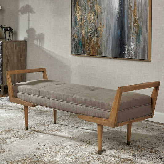 Uttermost Waylon Mid-Century Modern Bench 23388