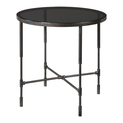 Uttermost Vande Aged Steel SideTable 24783