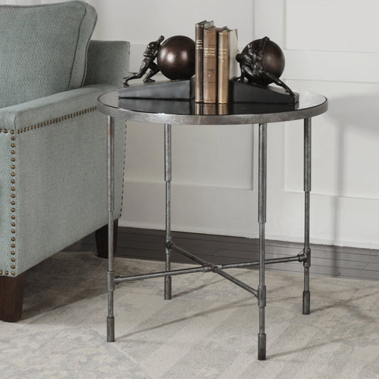 Uttermost Vande Aged Steel SideTable 24783