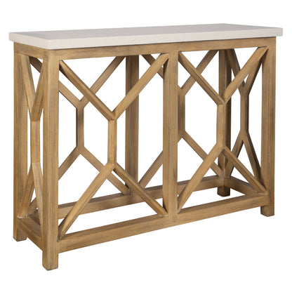 Uttermost Catali Ivory Stone Console Table 25811