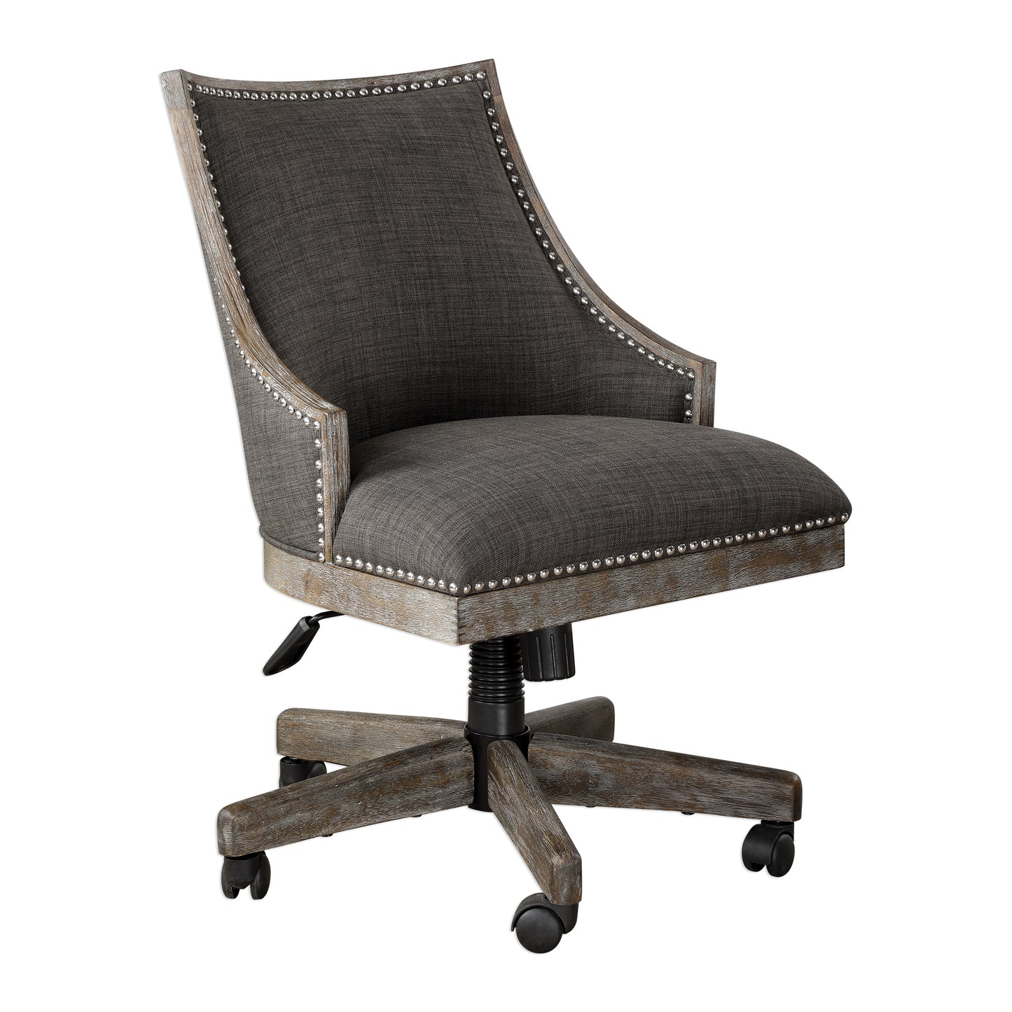 Uttermost Aidrian Charcoal Desk Chair 23431