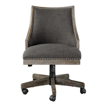 Uttermost Aidrian Charcoal Desk Chair 23431