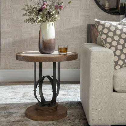 Uttermost Sydney Light Oak Side Table 25841