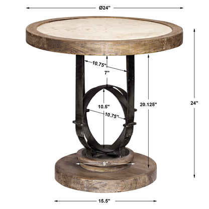 Uttermost Sydney Light Oak Side Table 25841