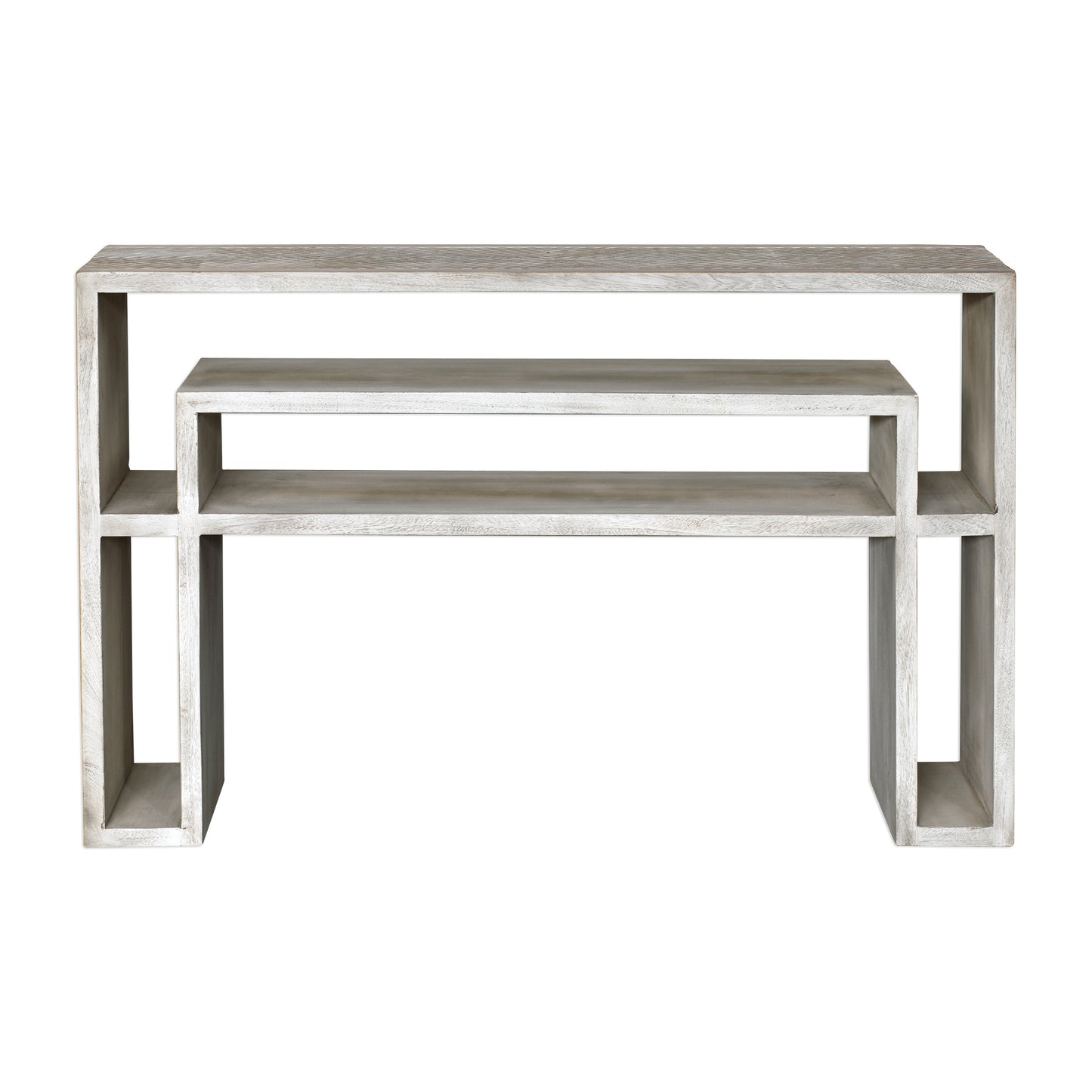 Uttermost Genara Bone White Carved Console Table 25839