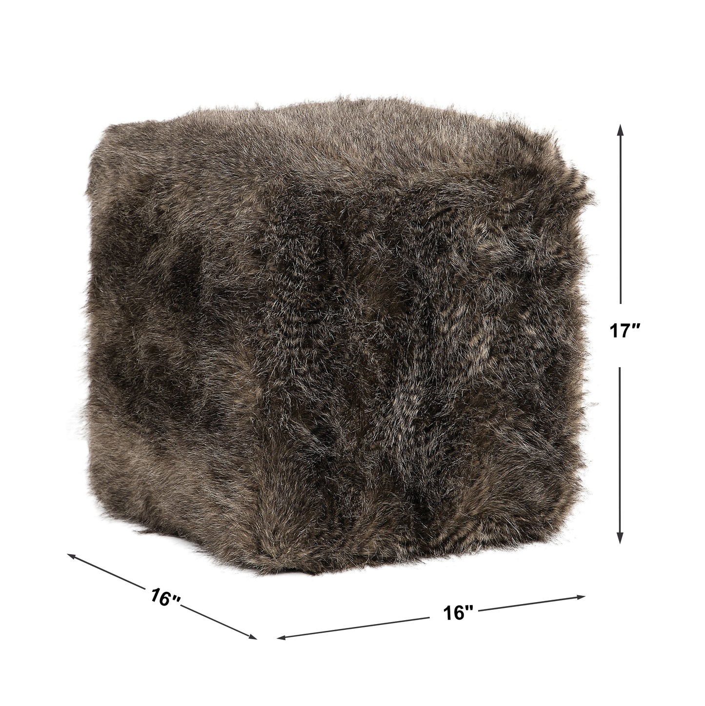 Uttermost Jayna Fur Ottoman 23474