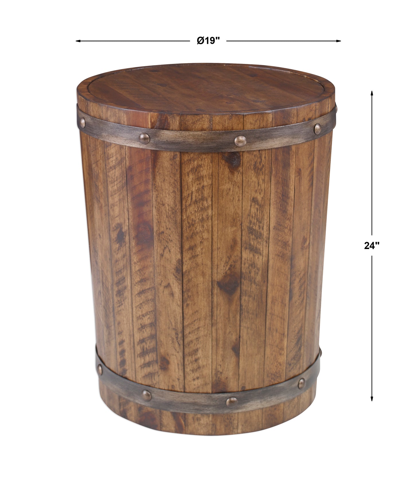 Uttermost Ceylon Wine Barrel Side Table 25327