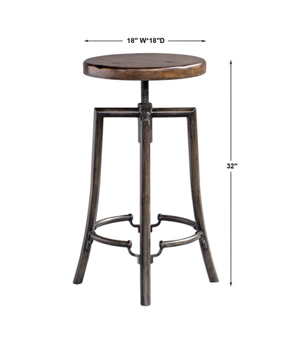 Uttermost Westlyn Industrial Bar Stool 25898