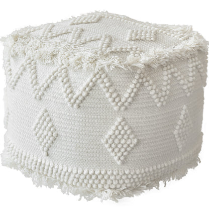 Uttermost Uriah Ivory Pouf 23965