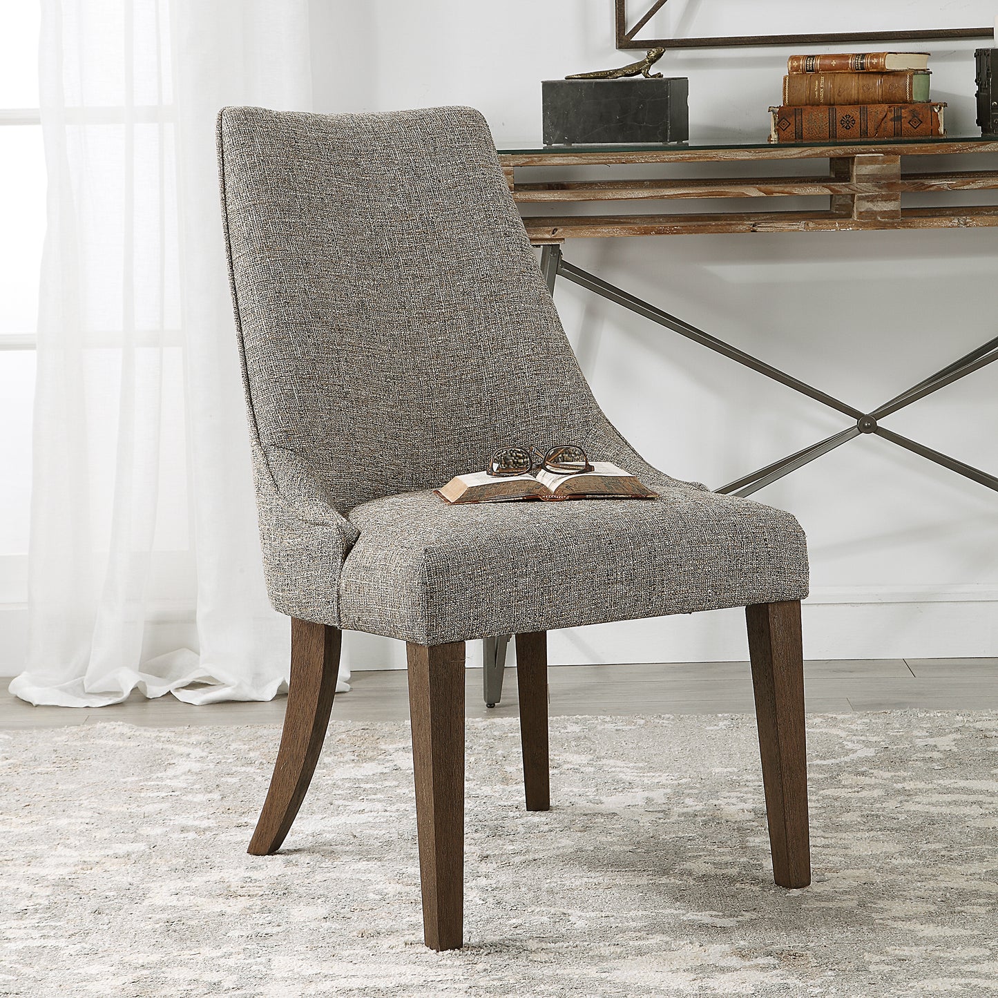 Uttermost Daxton Earth Tone Armless Chair 23494