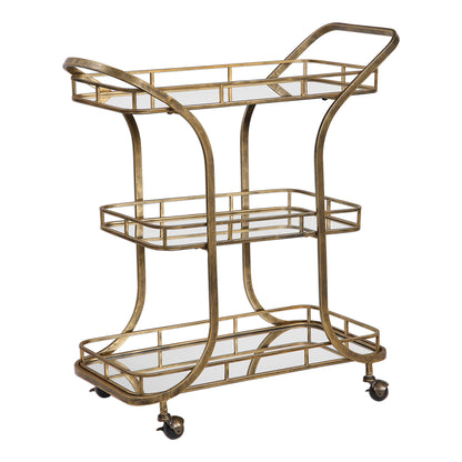 Uttermost Stassi Gold Serving Cart 24876