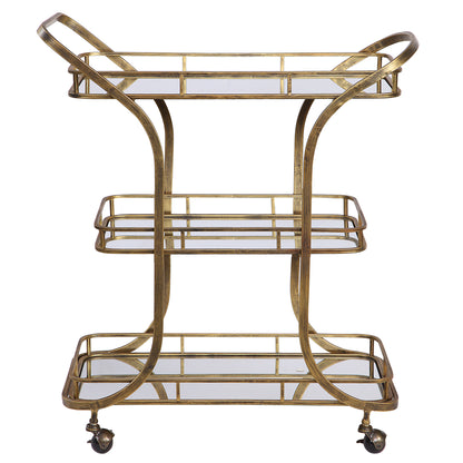 Uttermost Stassi Gold Serving Cart 24876