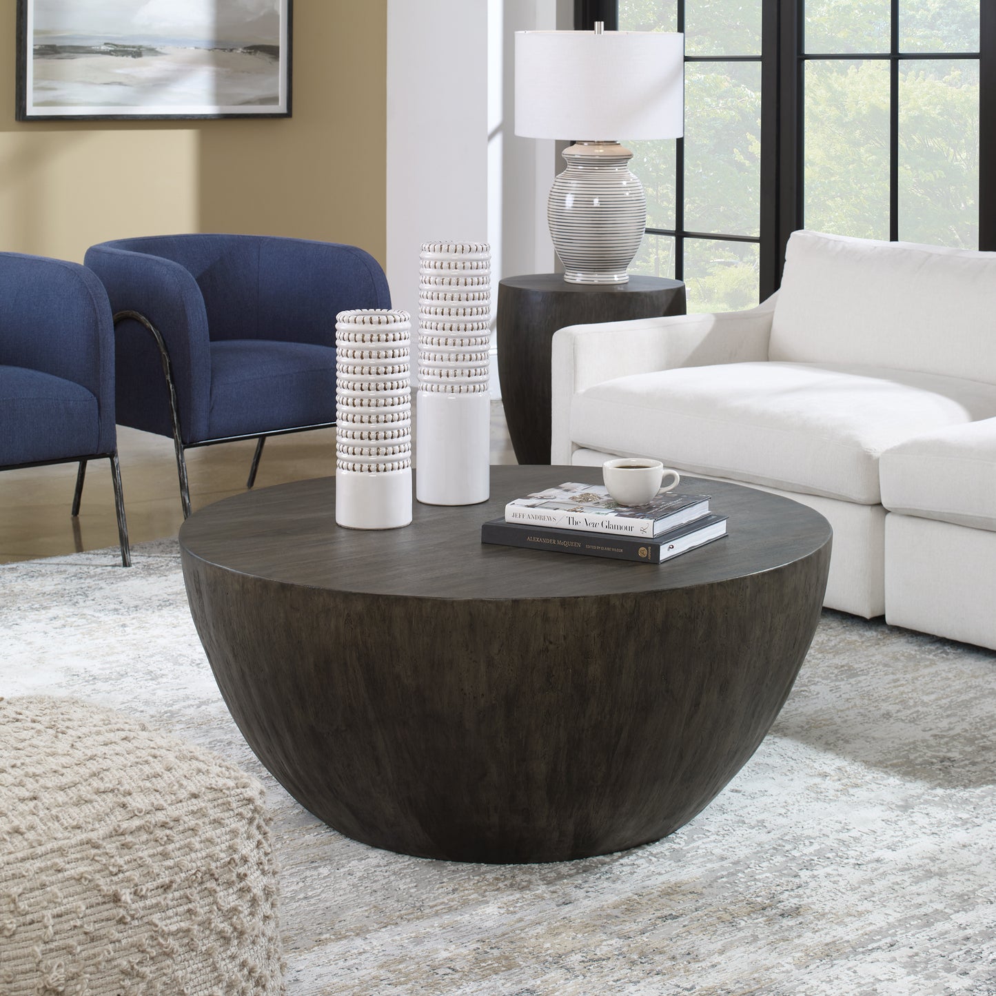 Uttermost Lark Round Wood Coffee Table 25433